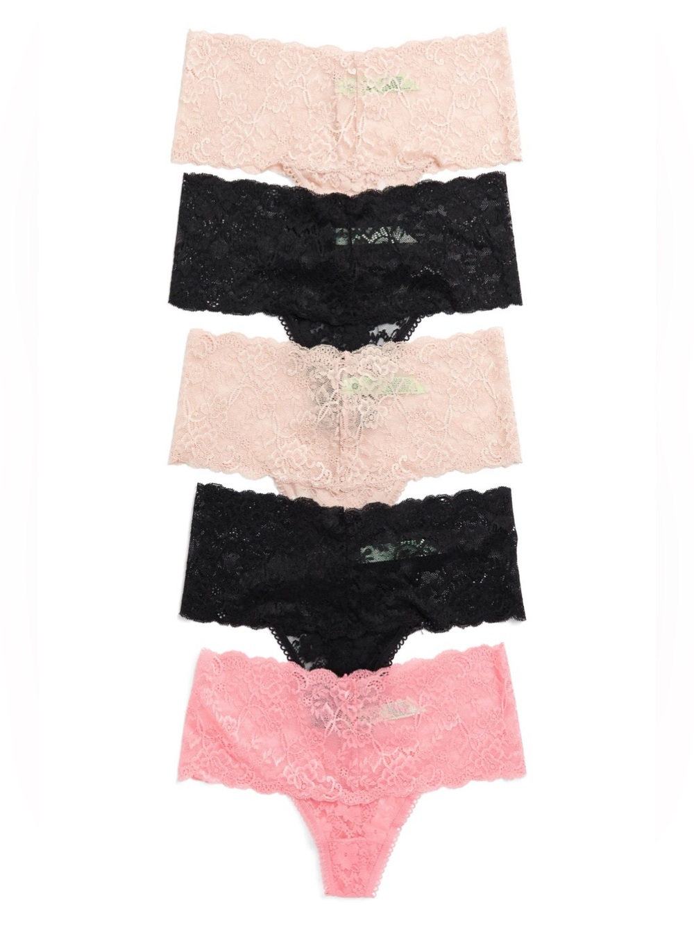 (5) Honeydew Lady in Lace 5-Pack High Rise Lace Thongs
Honeydew